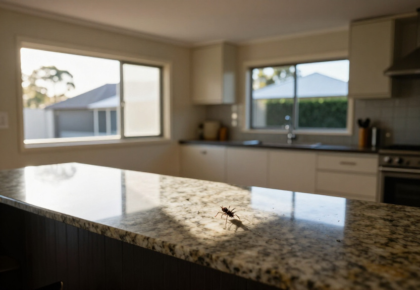 Bathroom free of ants after targeted treatment